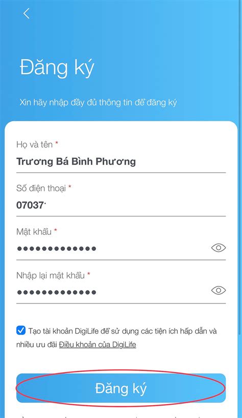 Đăng ký tài khoản .